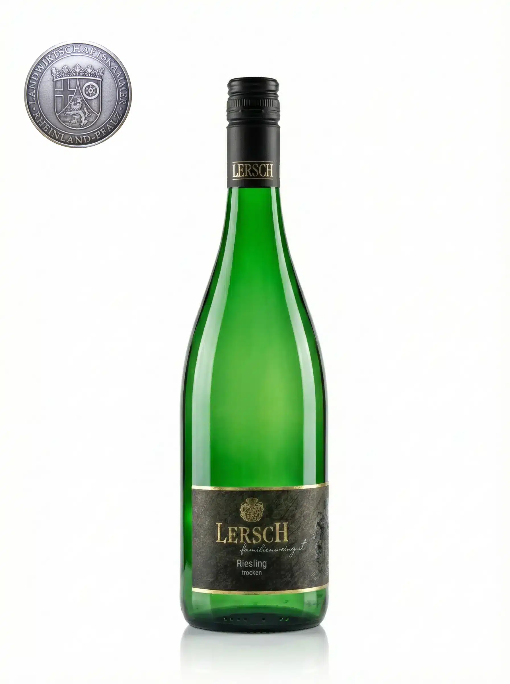 Flasche des Rieslings vom Weingut Lersch – Nahewein aus Langenlonsheim