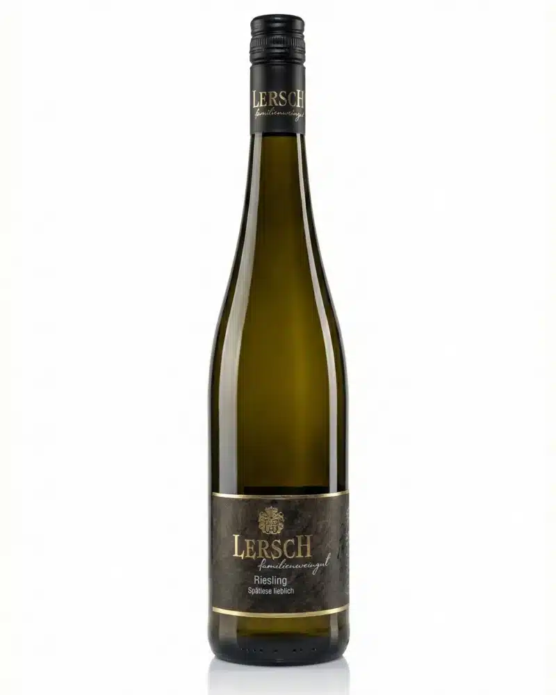 Flasche Riesling Spätlese lieblich vom Weingut Lersch in Langenlonsheim – aromatischer Weißwein mit feiner Restsüße