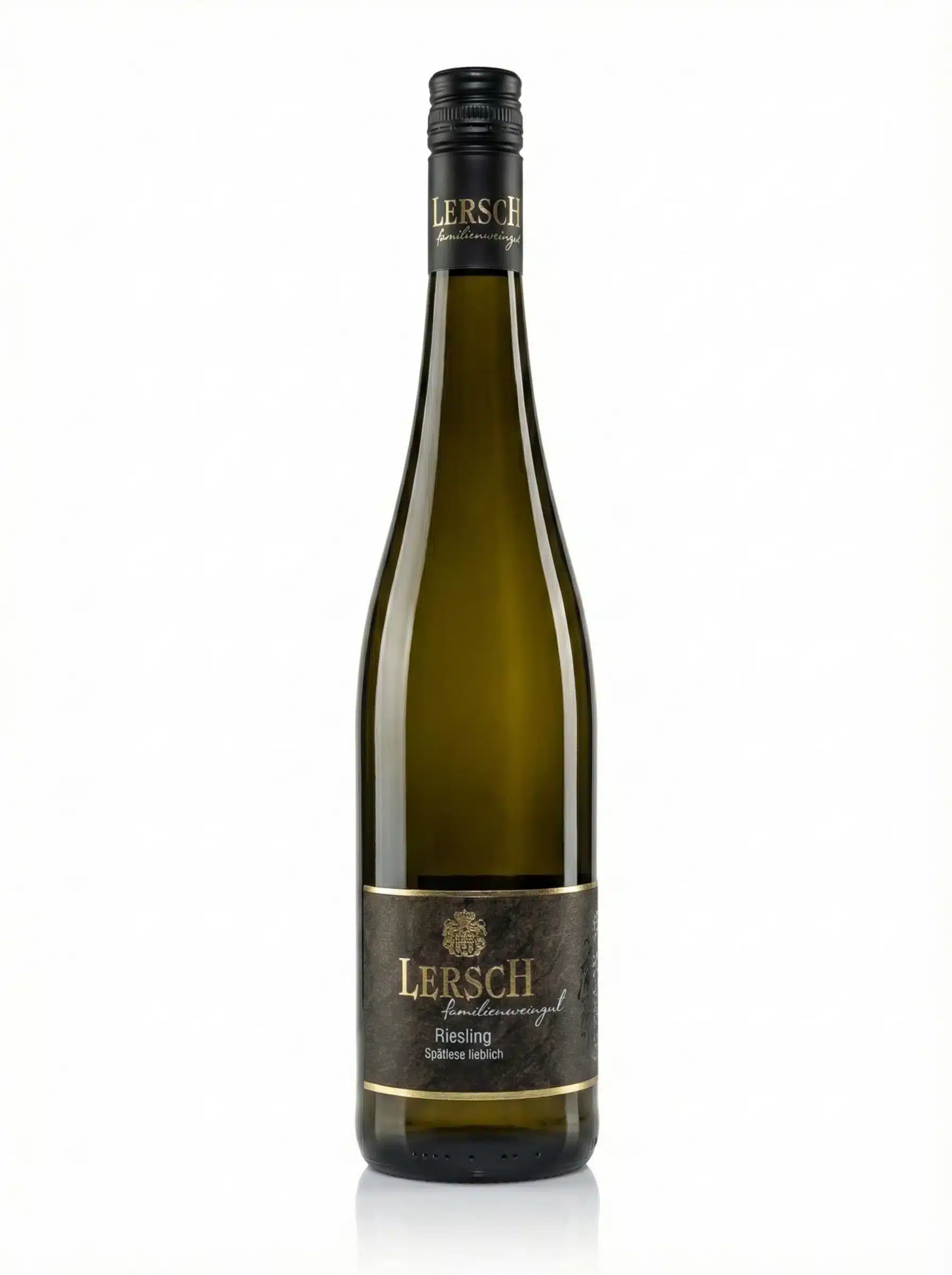 Flasche Riesling Spätlese lieblich vom Weingut Lersch in Langenlonsheim – aromatischer Weißwein mit feiner Restsüße