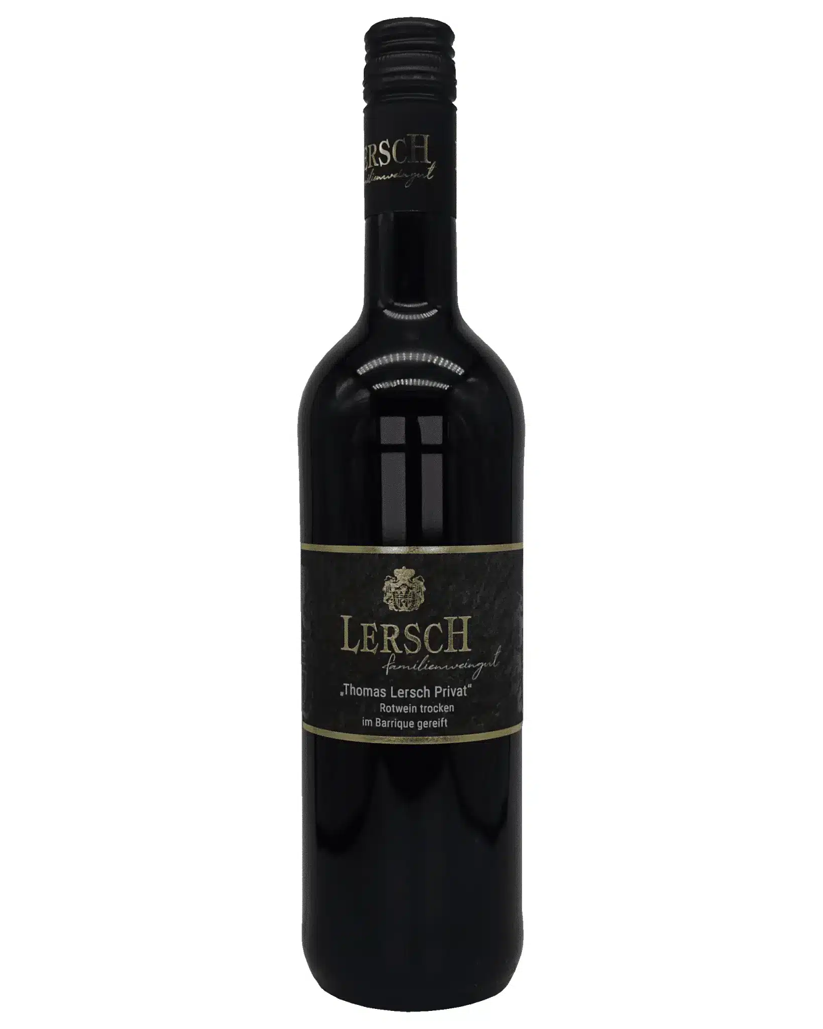 Flasche des Rotweins im Barrique vom Weingut Lersch – Nahewein