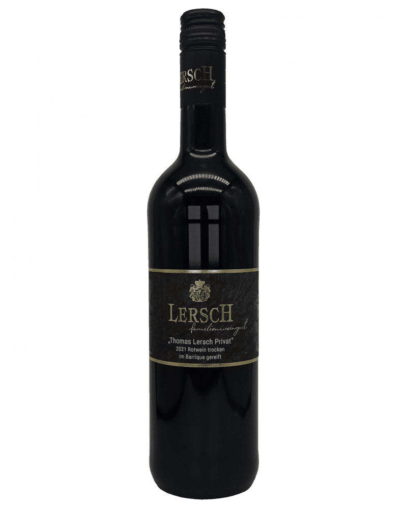 Flasche des Rotweins im Barrique vom Weingut Lersch – Nahewein