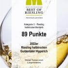 Urkunde Best of Riesling - Weingut Lersch Nahe