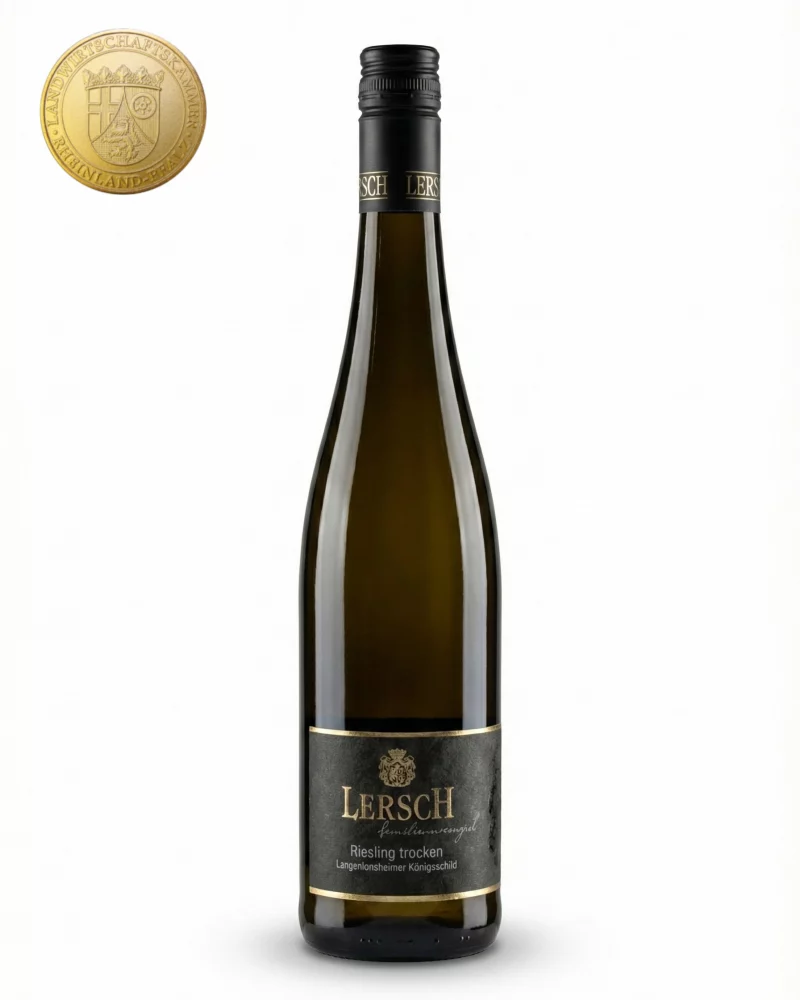 Flasche des Rieslings "Königsschild" vom Weingut Lersch – Nahewein