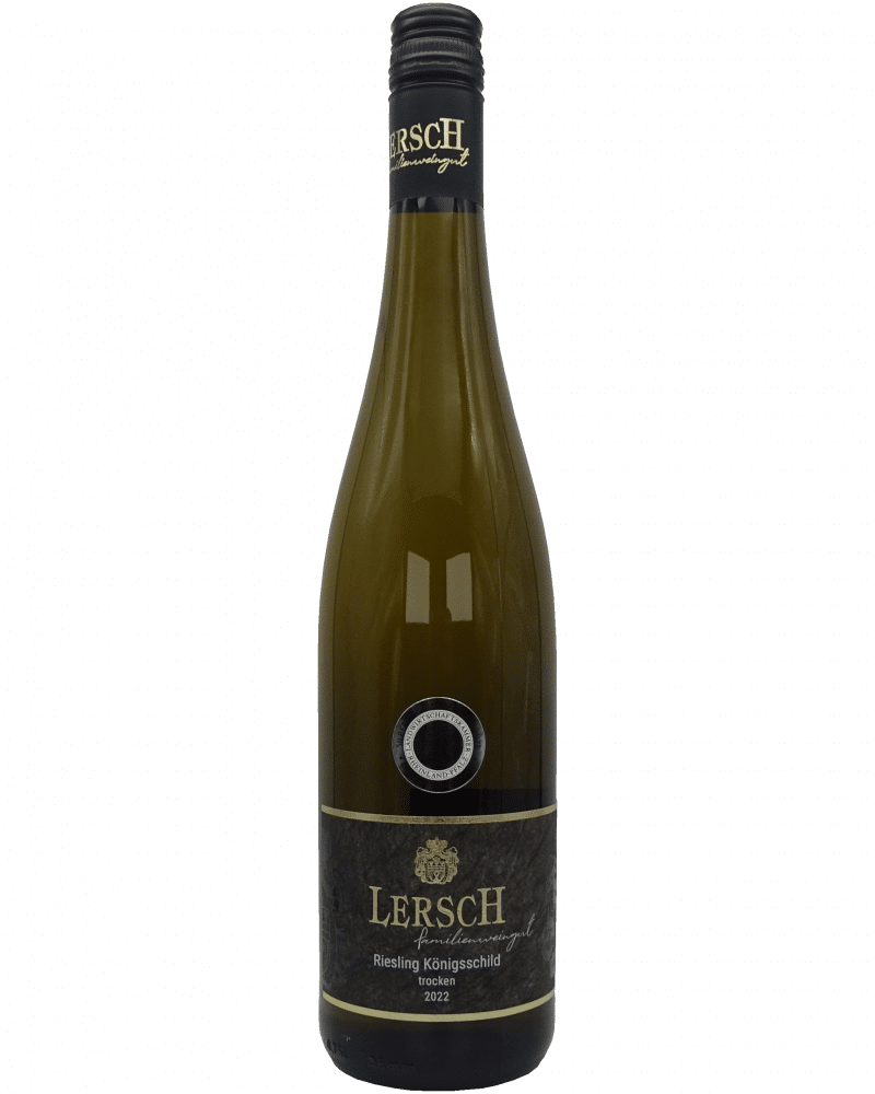 Flasche des Rieslings "Königsschild" vom Weingut Lersch – Nahewein