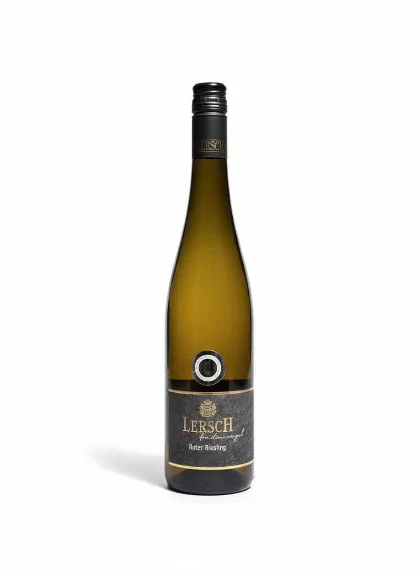 Flasche des Roten Rieslings vom Weingut Lersch – Nahewein