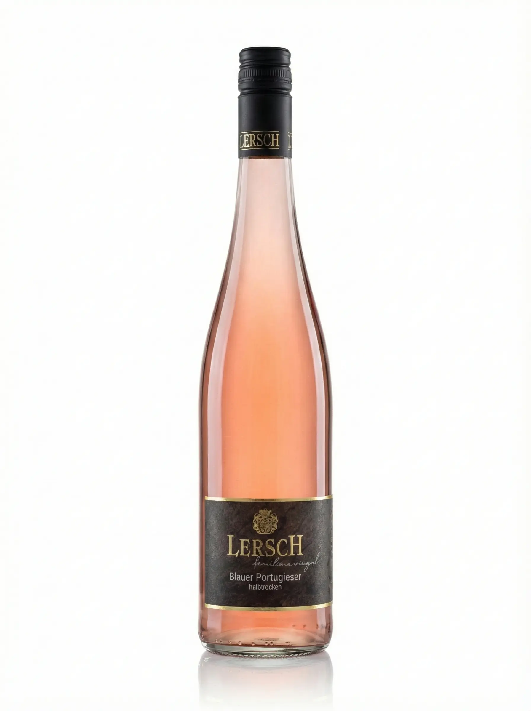 Flasche Blauer Portugieser halbtrocken vom Weingut Lersch aus Langenlonsheim an der Nahe