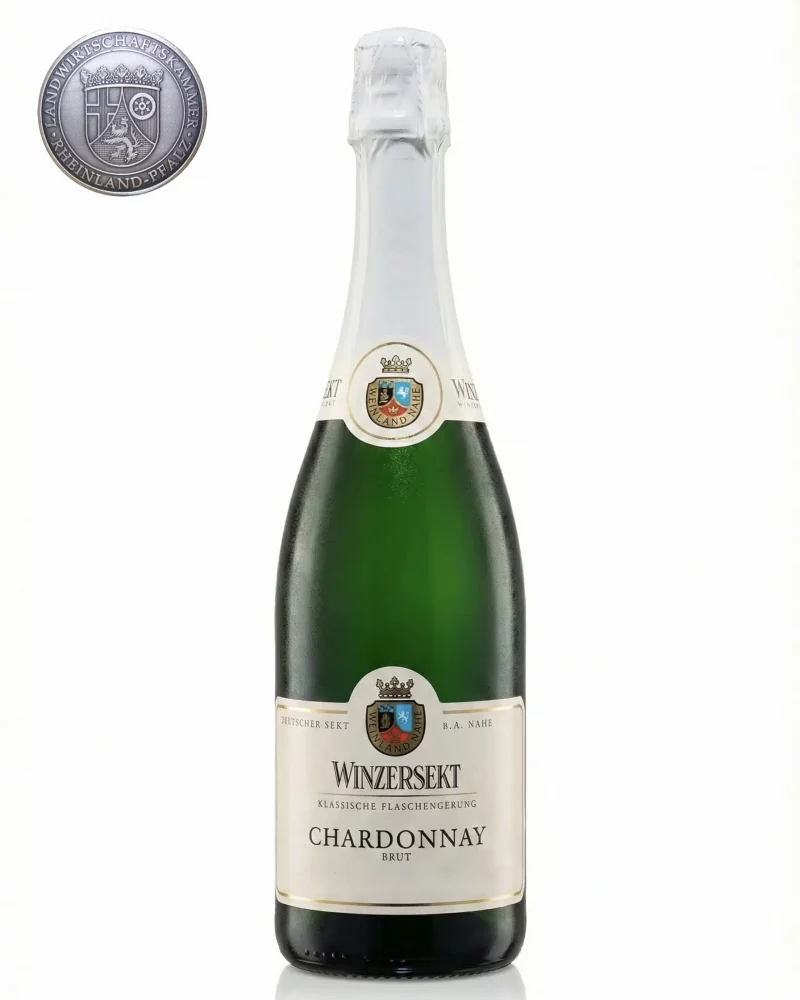 Sektflasche Chardonnay brut vom Weingut Lersch – Nahewein