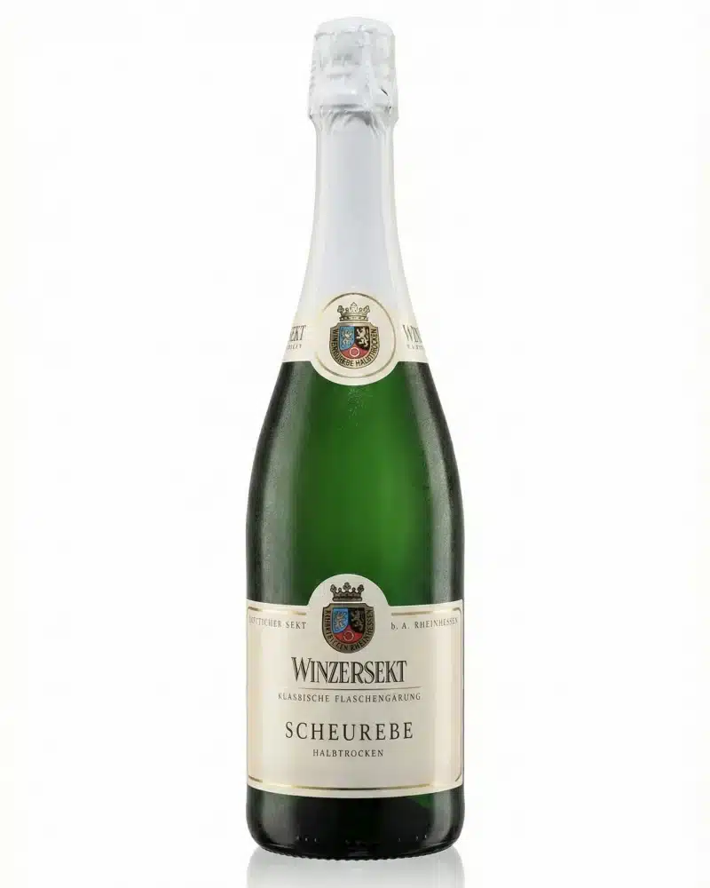 Sektflasche der halbtrockenen Scheurebe vom Weingut Lersch – Nahewein