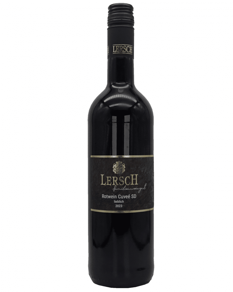 Flasche des lieblichen Rotweins vom Weingut Lersch – Nahewein