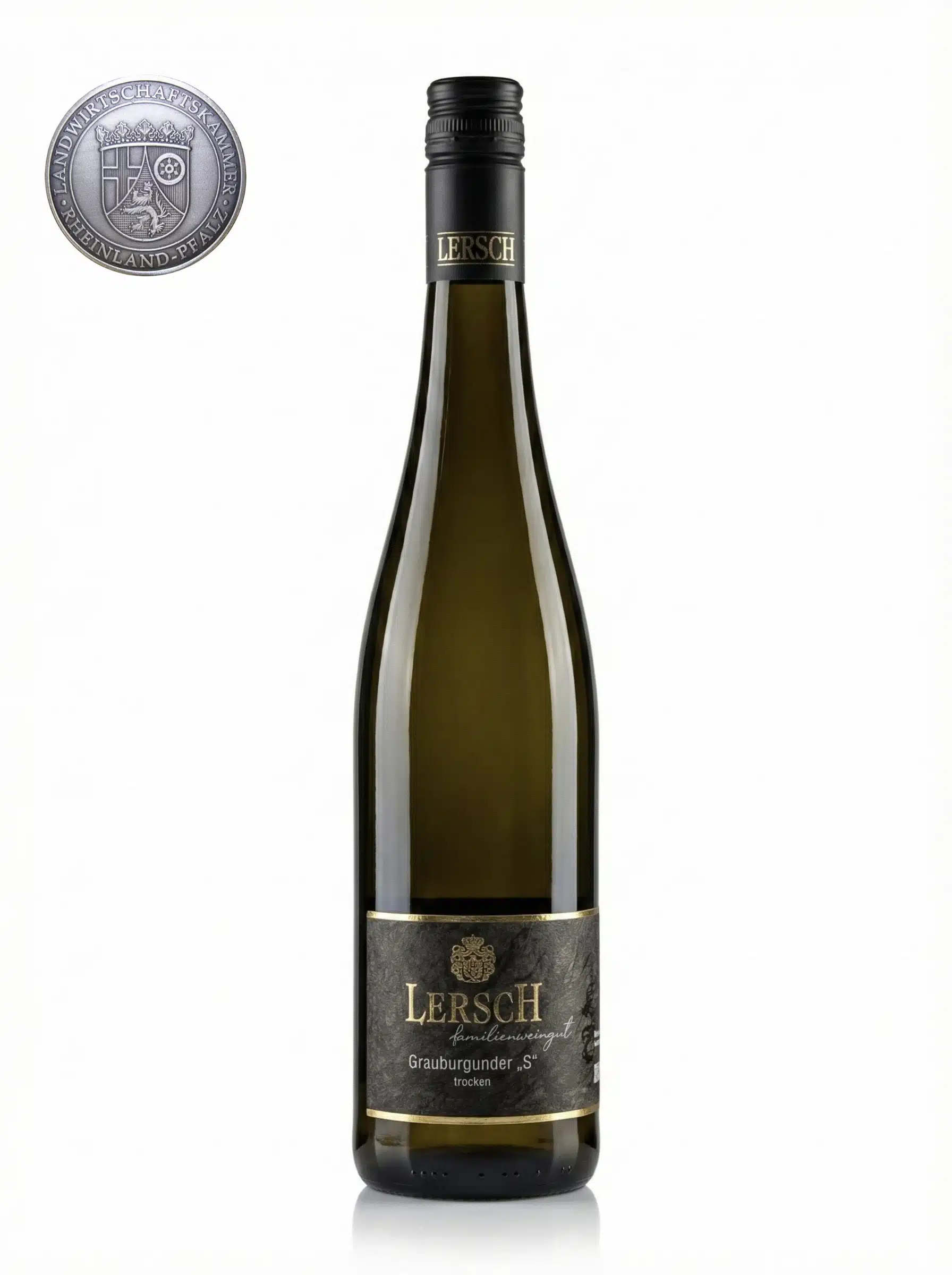 Flasche des Grauburgunder "S" vom Weingut Lersch – Nahewein