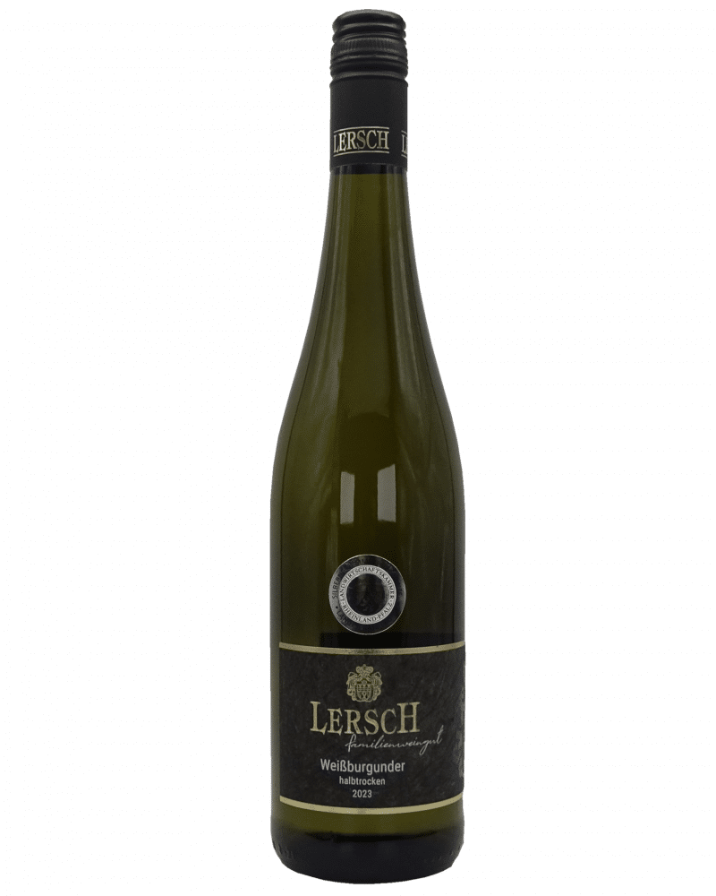 Flasche des Weißburgunder halbtrocken vom Weingut Lersch – Nahewein
