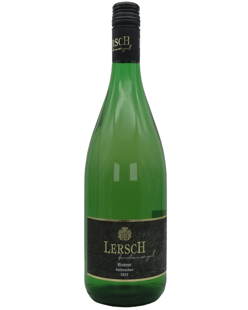 Flasche des Rivaners halbtrocken vom Weingut Lersch – Nahewein
