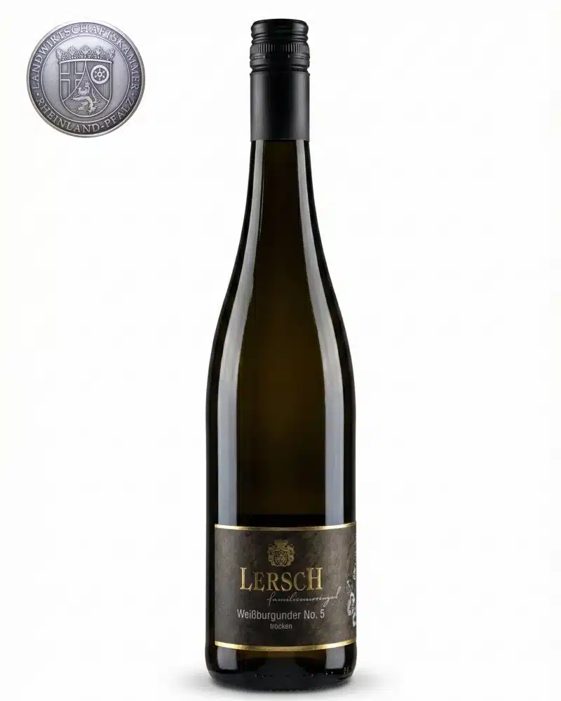 Flasche des Weißburgunders vom Weingut Lersch – Nahewein