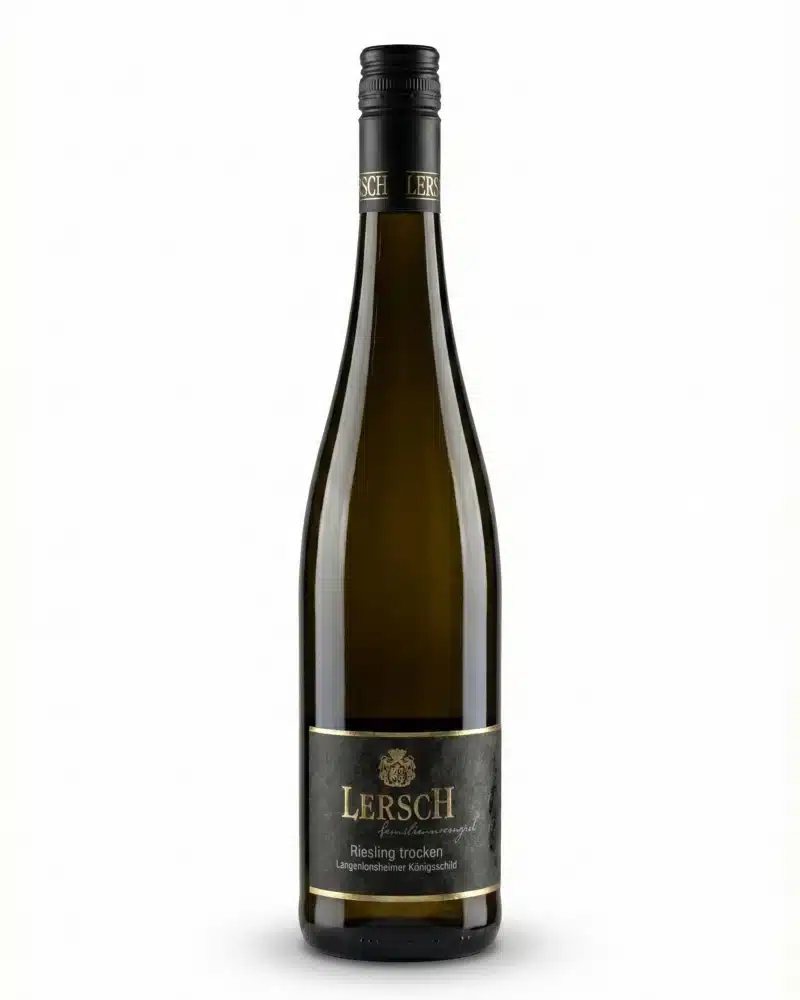 Flasche des Rieslings "Königsschild" vom Weingut Lersch – Nahewein