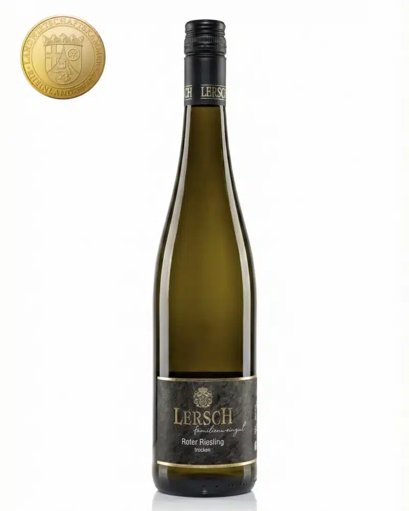 Flasche des Roten Rieslings vom Weingut Lersch – Nahewein