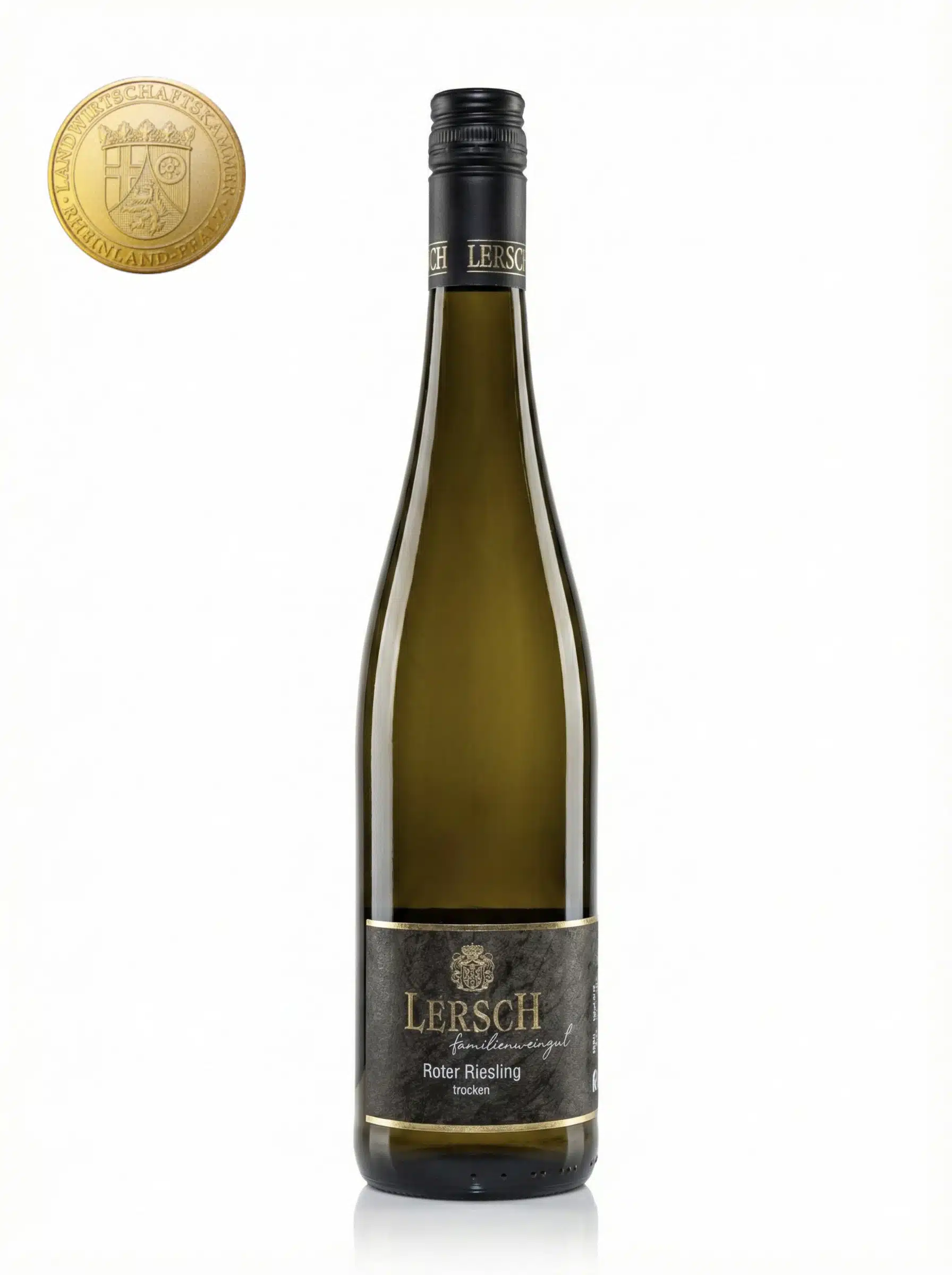 Flasche des Roten Rieslings vom Weingut Lersch – Nahewein